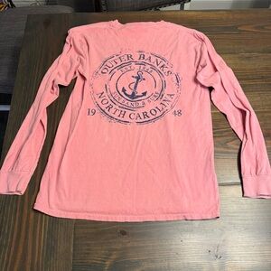 Gildan Pink Long Sleeve Tee